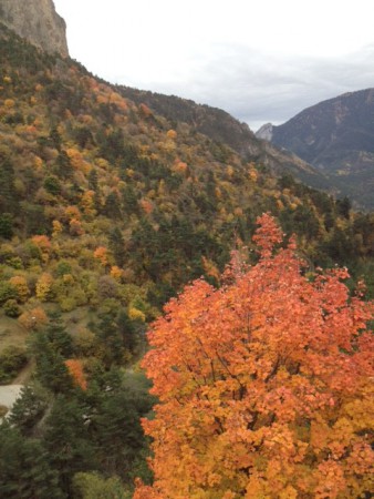 Höstfärger vid gränsen till Italien